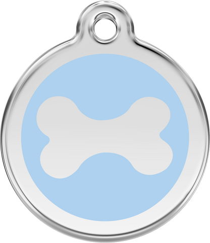 Pet Identification Tag | Bone - light blue