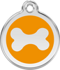 Pet Identification Tag | Bone - orange