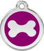 Pet Identification Tag | Bone - purple