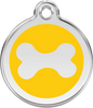 Pet Identification Tag | Bone - yellow