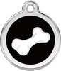 Pet Identification Tag | 3D Bone - black