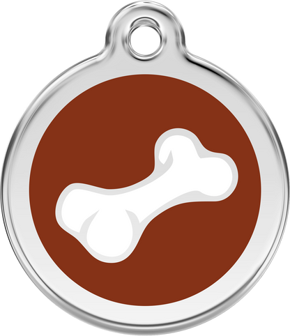 Pet Identification Tag | 3D Bone - brown