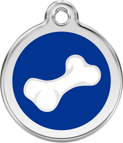 Pet Identification Tag | 3D Bone - blue