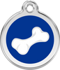 Pet Identification Tag | 3D Bone - blue