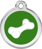 Pet Identification Tag | 3D Bone - green