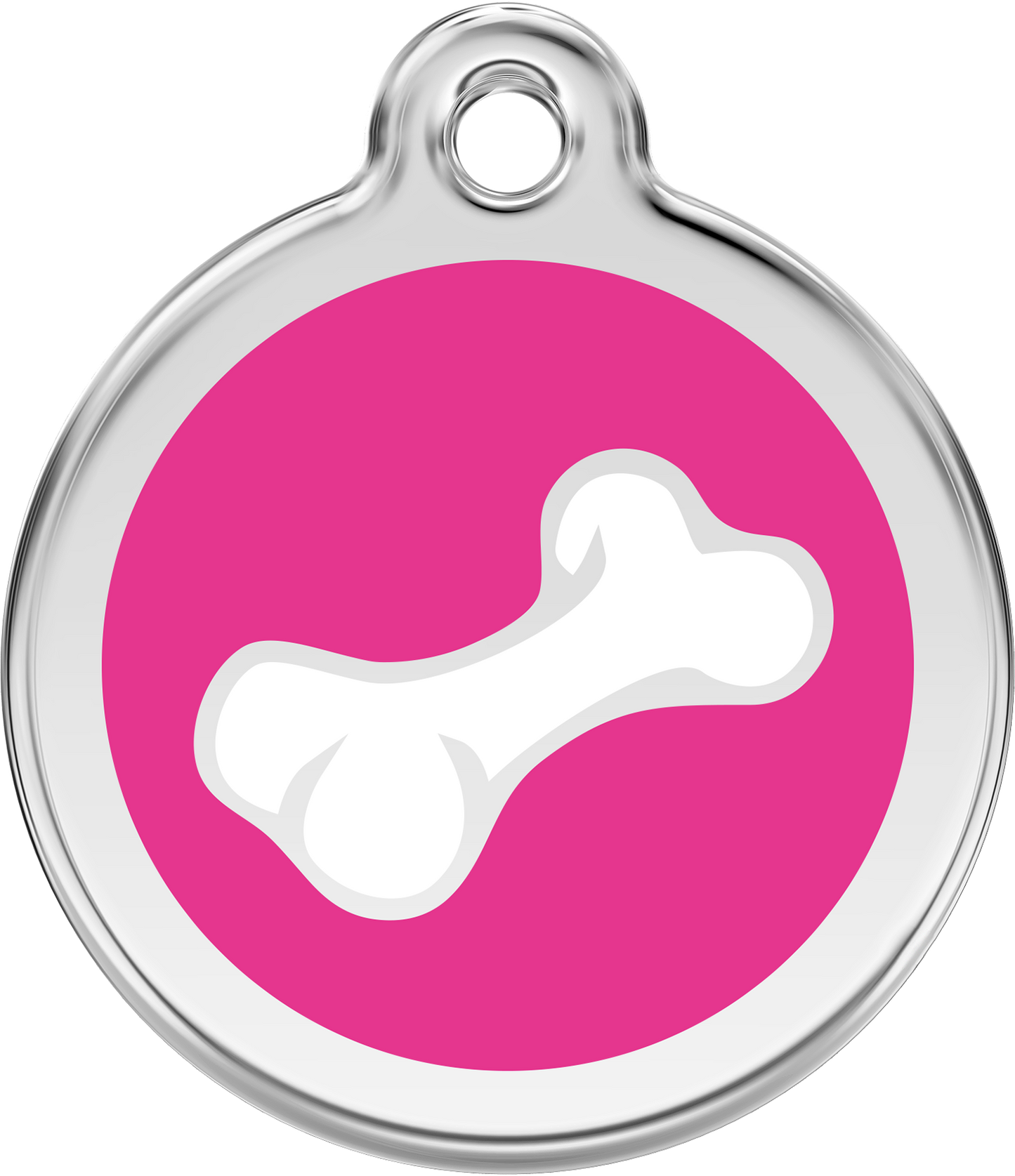 Pet Identification Tag | 3D Bone - pink