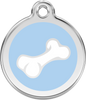 Pet Identification Tag | 3D Bone - light blue
