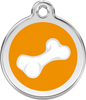 Pet Identification Tag | 3D Bone - orange