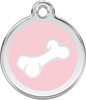 Pet Identification Tag | 3D Bone - light pink