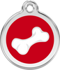 Pet Identification Tag | 3D Bone - red