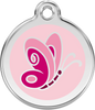 Pet Identification Tag | Butterfly - pink