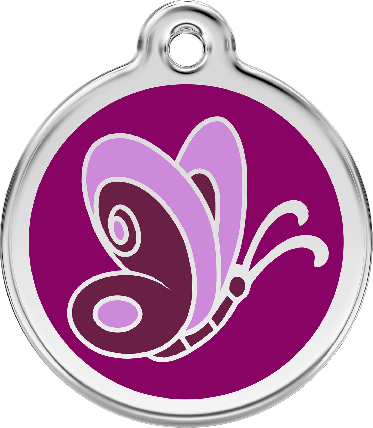 Pet Identification Tag | Butterfly - purple
