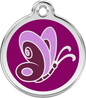 Pet Identification Tag | Butterfly - purple