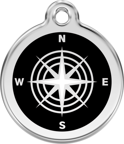 Pet Identification Tag | Compass - black