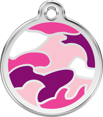 Pet Identification Tag | Camouflage - pink