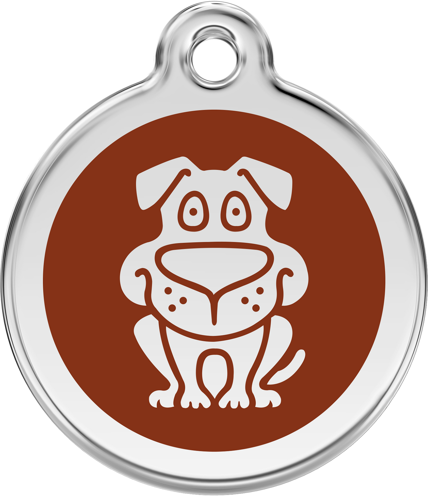  Pet Identification Tag | Dog - brown