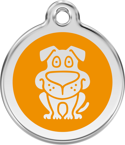 Pet Identification Tag | Dog - orange