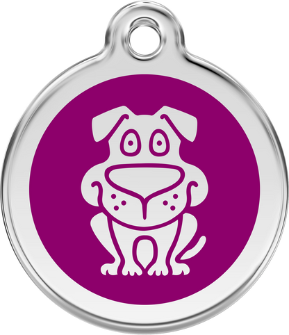 Pet Identification Tag | Dog - purple