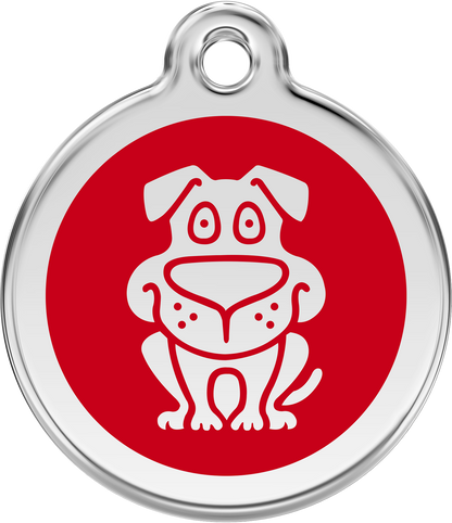 Pet Identification Tag | Dog - red