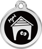 Pet Identification Tag | Dog House - black