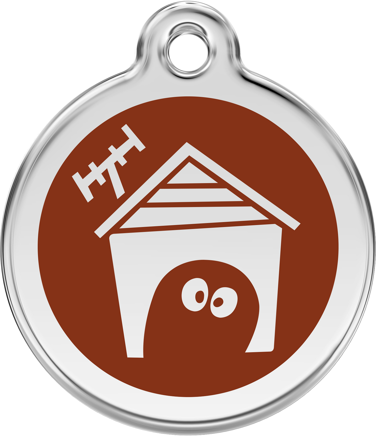 Pet Identification Tag | Dog House - brown