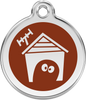 Pet Identification Tag | Dog House - brown