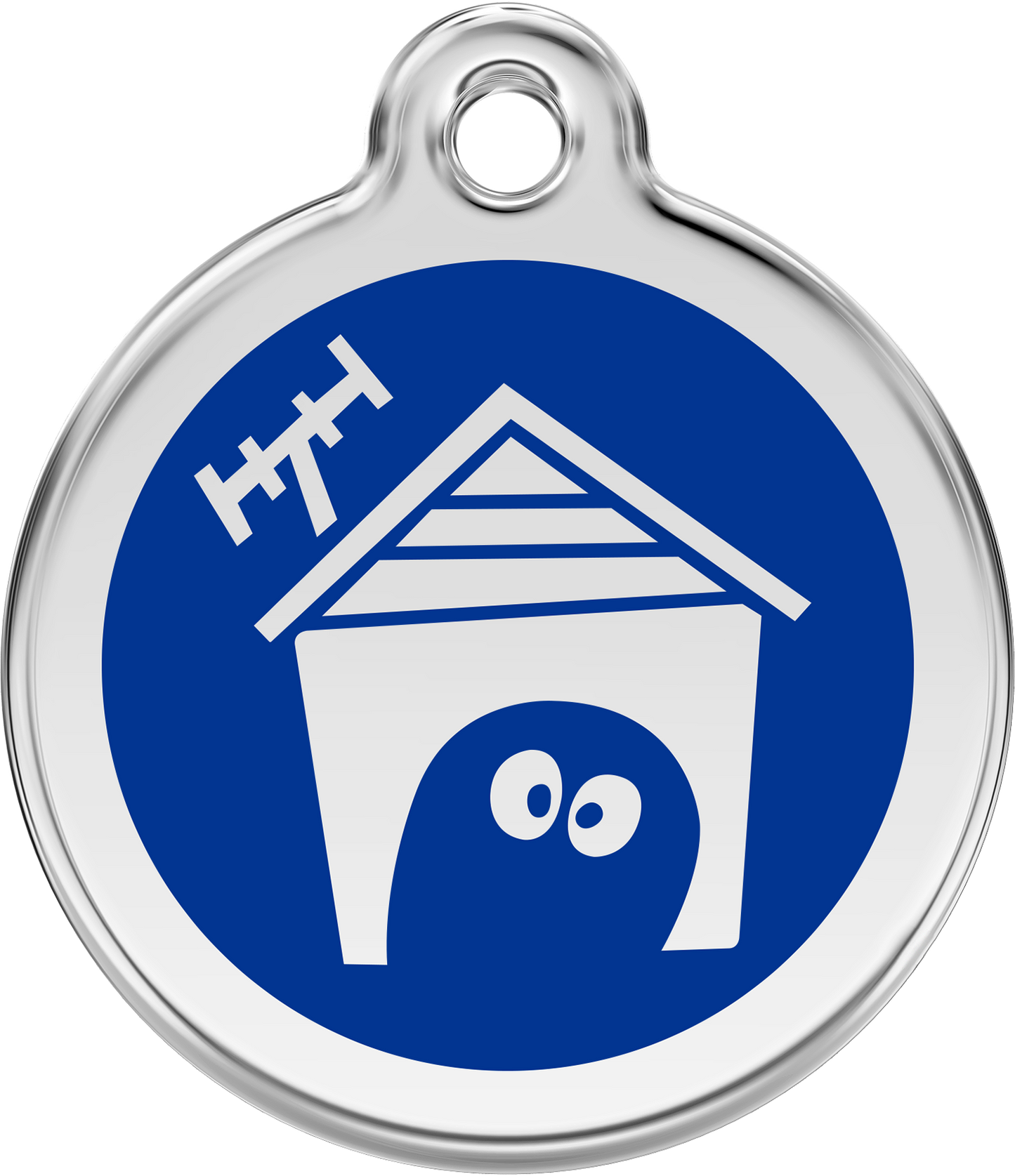 Pet Identification Tag | Dog House - blue