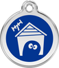 Pet Identification Tag | Dog House - blue