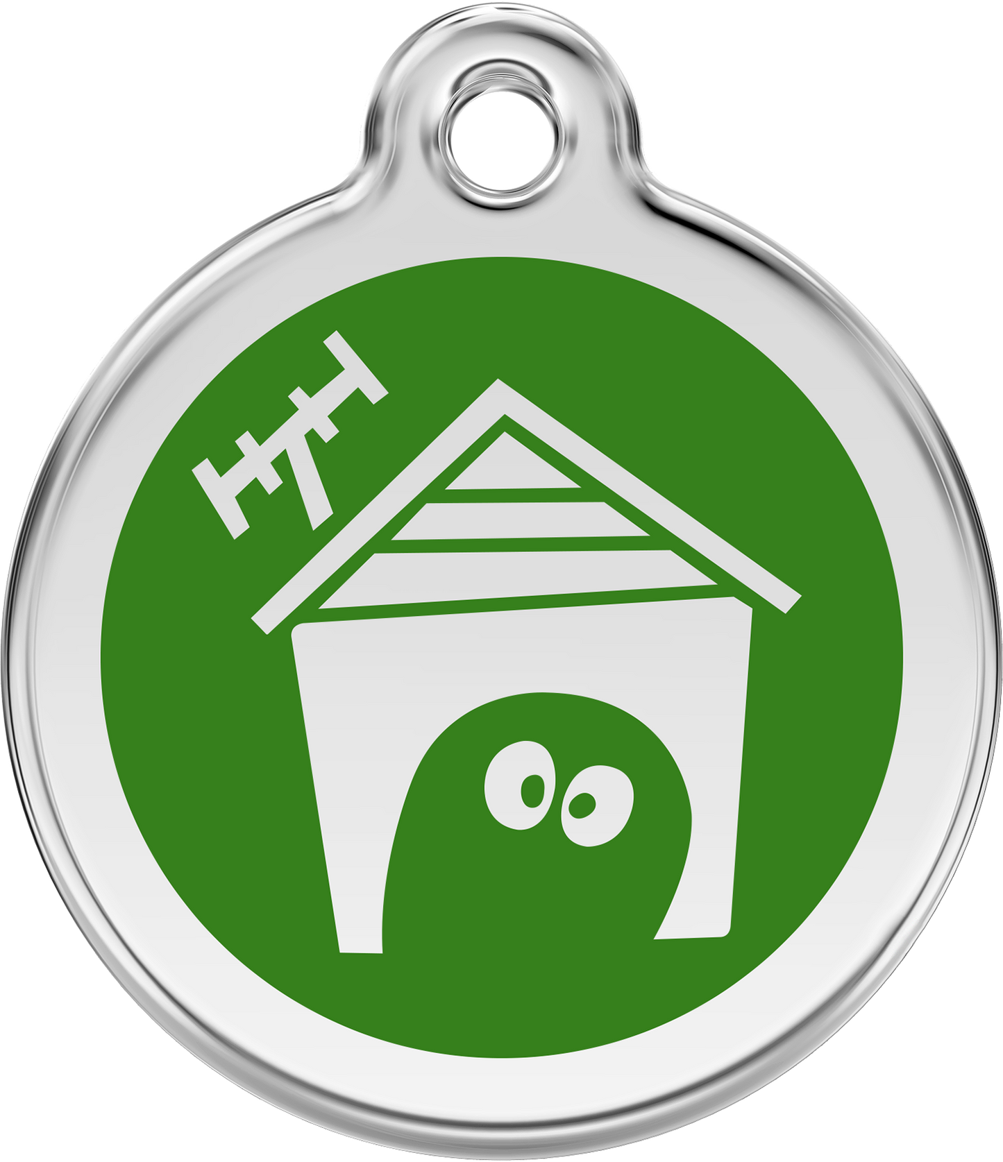 Pet Identification Tag | Dog House - green