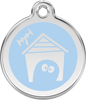 Pet Identification Tag | Dog House - light blue