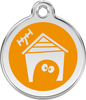 Pet Identification Tag | Dog House - orange