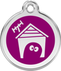 Pet Identification Tag | Dog House - purple