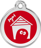 Pet Identification Tag | Dog House - red