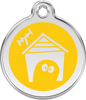 Pet Identification Tag | Dog House - yellow