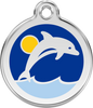 Pet Identification Tag | Dolphin - blue