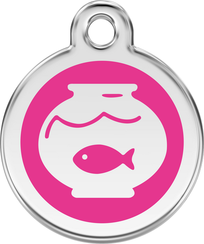 Pet Identification Tag | Fish Bowl - pink
