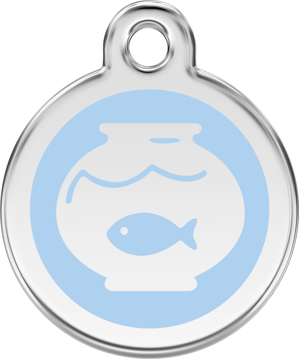 Pet Identification Tag | Fish Bowl - light blue