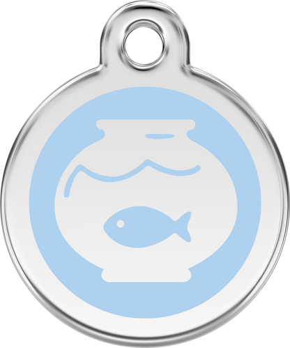 Pet Identification Tag | Fish Bowl - light blue