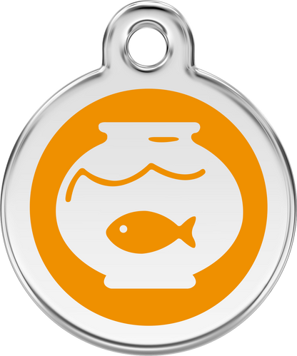 Pet Identification Tag | Fish Bowl - orange