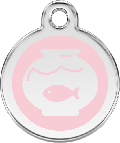 Pet Identification Tag | Fish Bowl - light pink
