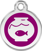 Pet Identification Tag | Fish Bowl - purple