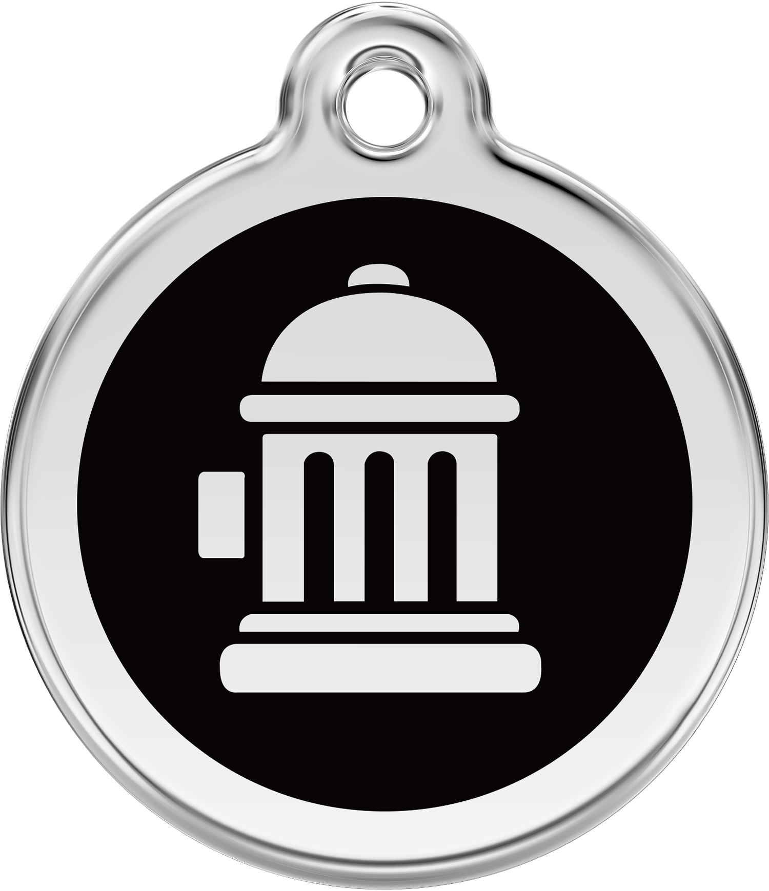 Pet Identification Tag | Fire Hydrant - black