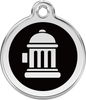 Pet Identification Tag | Fire Hydrant - black