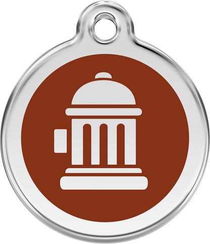 Pet Identification Tag | Fire Hydrant - brown