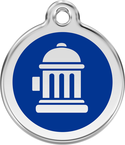 Pet Identification Tag | Fire Hydrant - blue