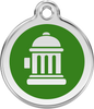 Pet Identification Tag | Fire Hydrant - green