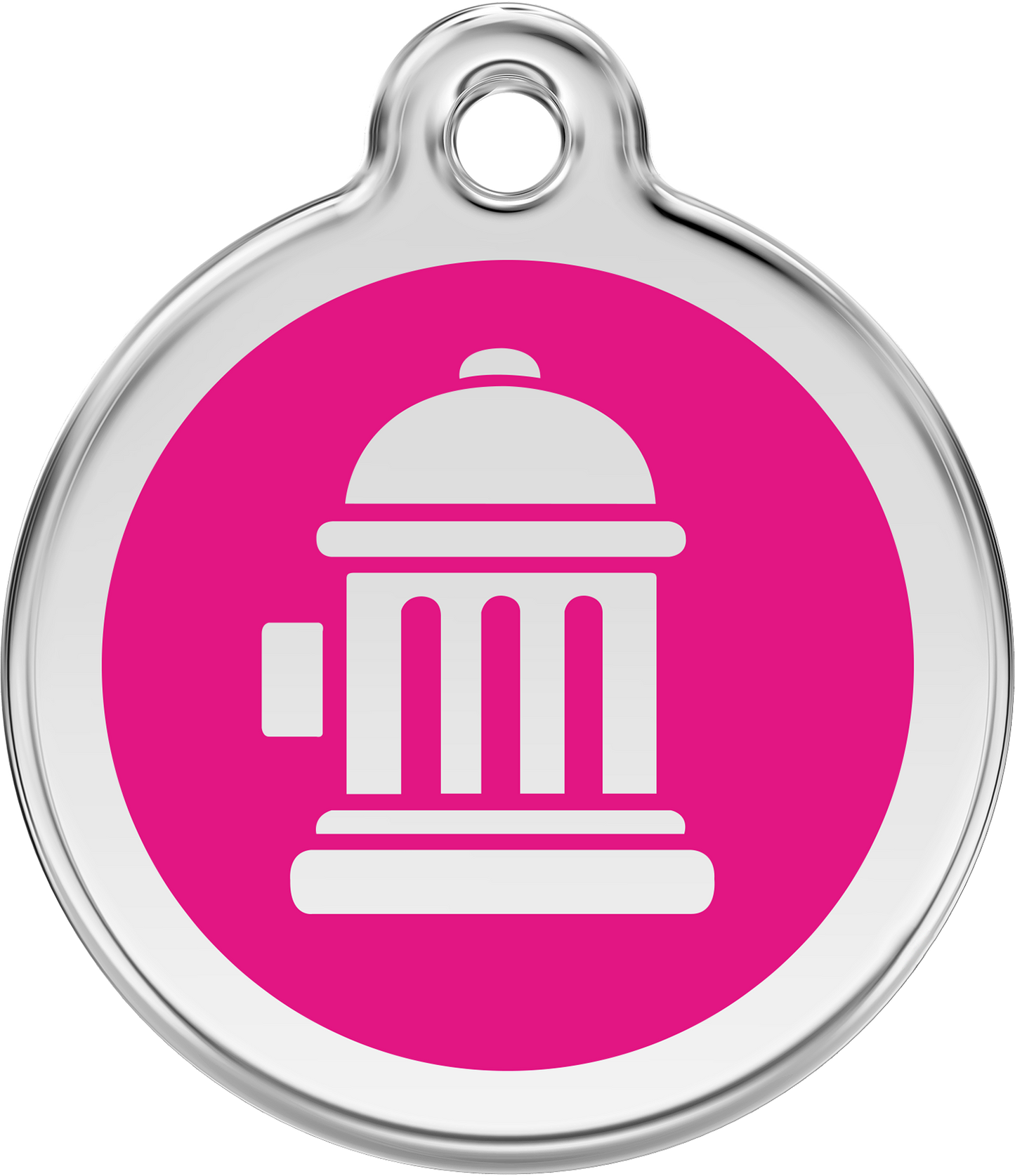 Pet Identification Tag | Fire Hydrant - pink