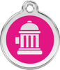 Pet Identification Tag | Fire Hydrant - pink