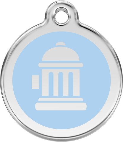 Pet Identification Tag | Fire Hydrant - light blue