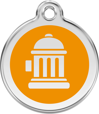 Pet Identification Tag | Fire Hydrant - orange